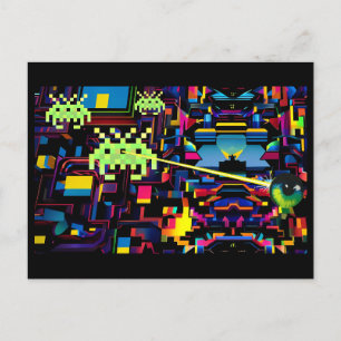 Cartão Postal Arcade Death Machine on Patrol - Ken Gage Art