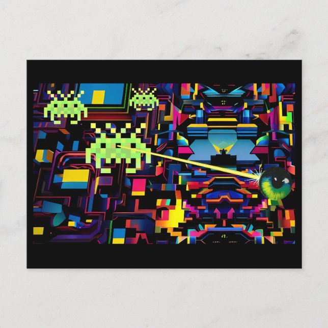 Cartão Postal Arcade Death Machine on Patrol - Ken Gage Art (Frente)