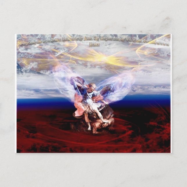 Cartão Postal Arch Angel Michael Conquers (Frente)