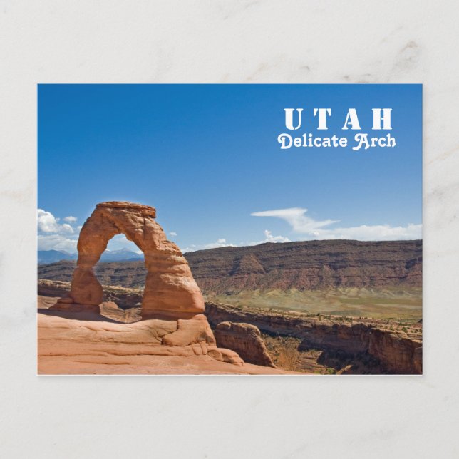Cartão Postal Arch Delicado de Utah (Frente)