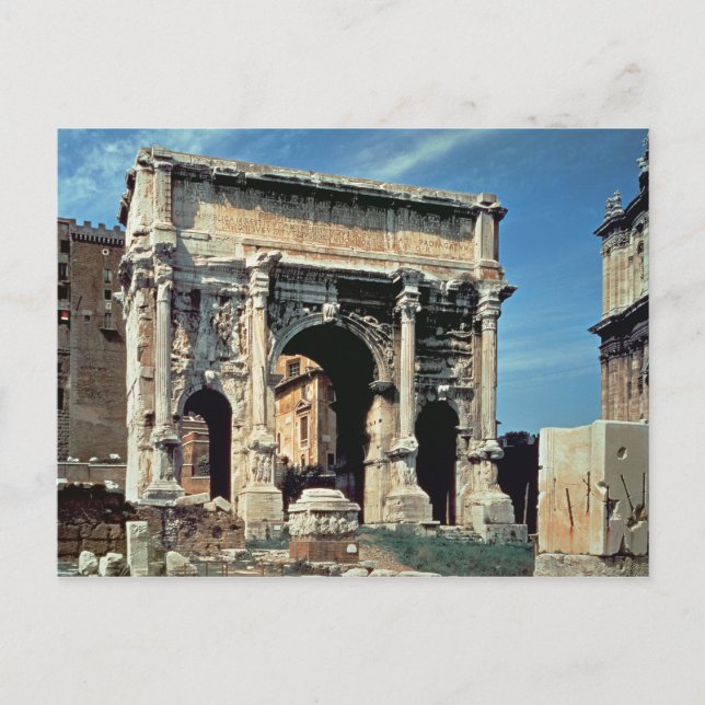 Cartão Postal Arch Triunfal de Septimius Severus, dedicado a (Frente)