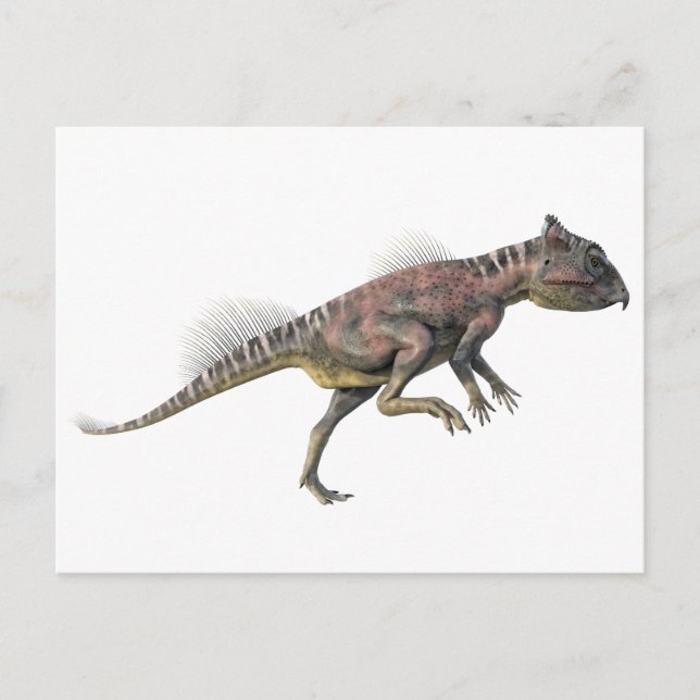 Cartão Postal Archaeoceratops Dinossauro em Perfil Lateral (Frente)