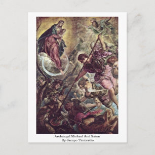 Cartão Postal Archangel Michael E Satã Por Jacopo Tintoretto