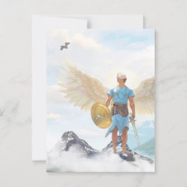 Cartão Postal Archangel Michael Protection Courage Angel Note