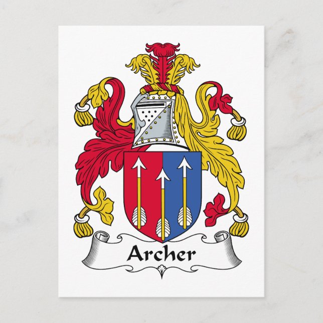 Cartão Postal Archer Family Crest (Frente)