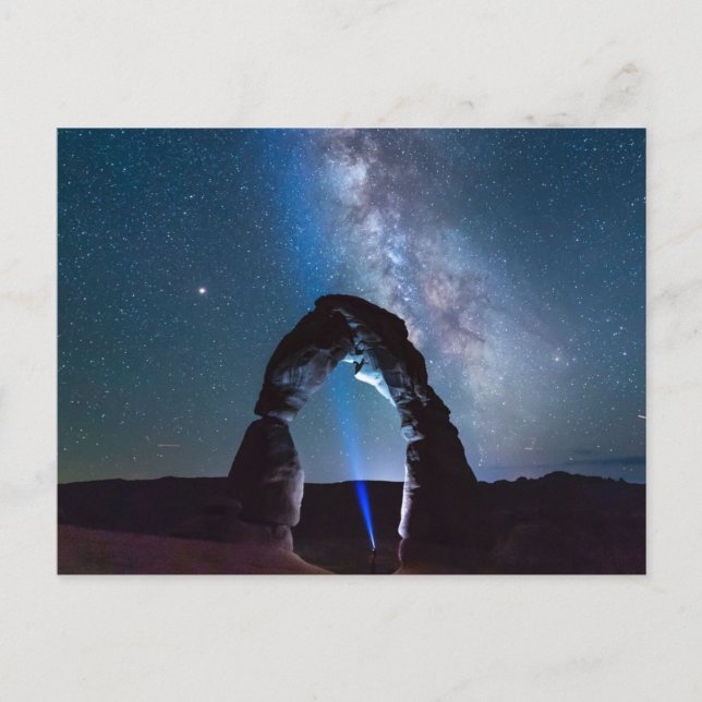 Cartão Postal Arches National Park à noite MOAB (Frente)