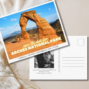 Cartão Postal Arches National Park Casamento Salvar a Data