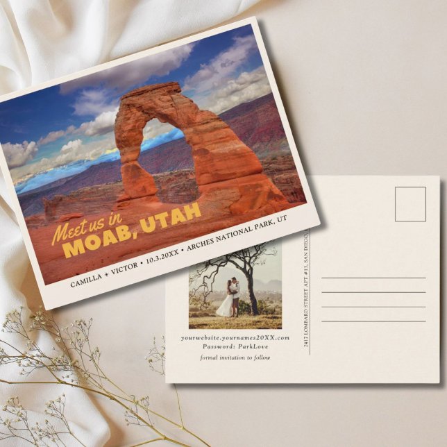 Cartão Postal Arches National Park Salve o Cartão-Postal de Data (Arches National Park Save the Date Postcard)