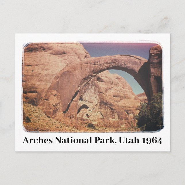 Cartão Postal Arches National Park Utah 1964 (Frente)