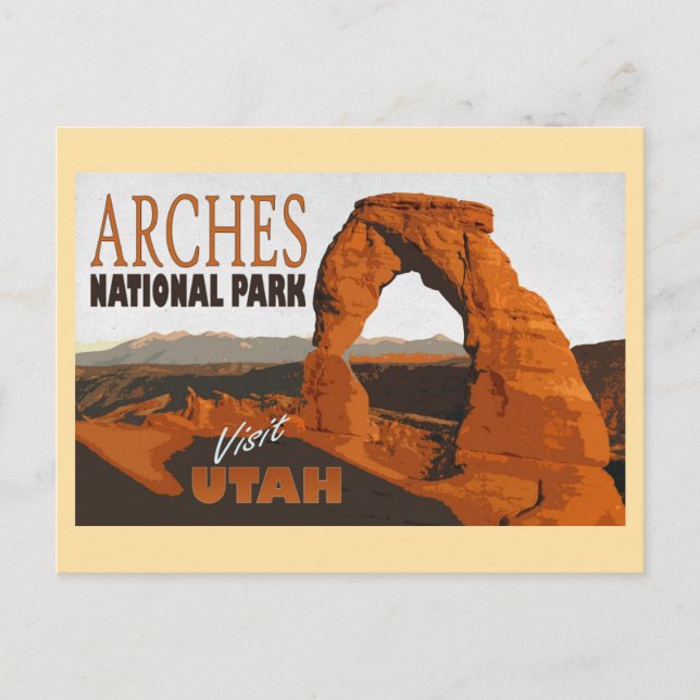 Cartão Postal Arches National Park Utah Estados Unidos Viagem (Frente)