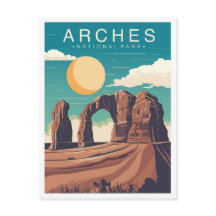 Arches National Park Utah EUA Ilustração de Viagem