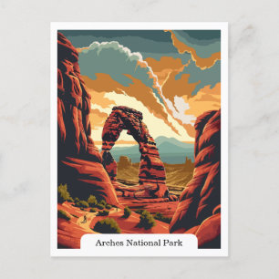 Cartão Postal Arches National Park, Utah Viagem Vintage