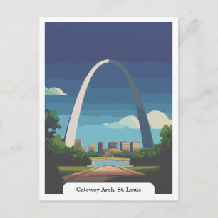 Cartão Postal Arco da Gateway, St. Louis, Missouri Viagem Vintag