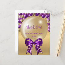 Arco de Balão Glam Roxo Dourado Agradecimento Form