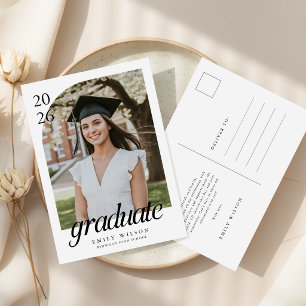 Cartão Postal Arco de Gradução Simples e Elegante Foto Graduação