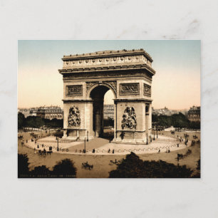Cartão Postal Arco do Triunfo de l'Étoile Paris França