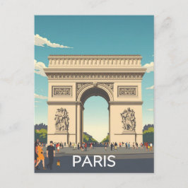 Cartão Postal Arco do Triunfo de Paris