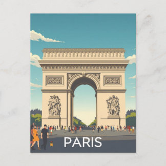 Cartão Postal Arco do Triunfo de Paris
