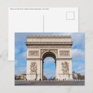 Cartão Postal Arco do Triunfo em Paris, França