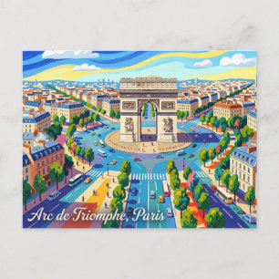 Cartão Postal Arco do Triunfo França