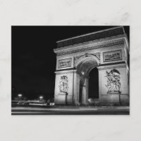 Arco do Triunfo na noite em Paris