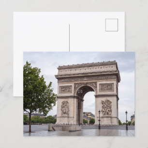 Cartão Postal Arco do Triunfo Paris França Marco
