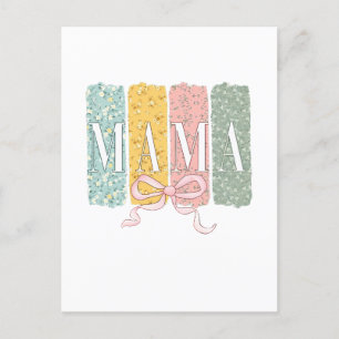 Cartão Postal Arco engraçado Coquette Mama Flores Dia da Mãe