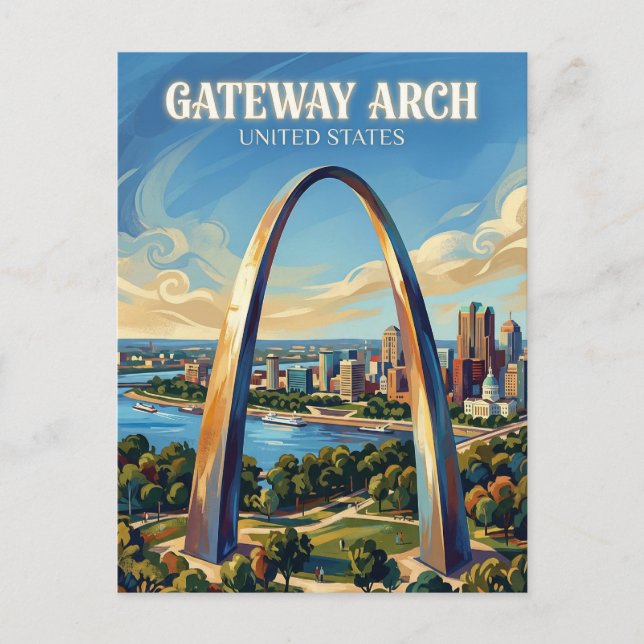 Cartão Postal Arco Gateway Missouri (Frente)