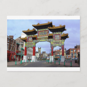 Cartão Postal Arco Imperial Chinês, Liverpool Reino Unido