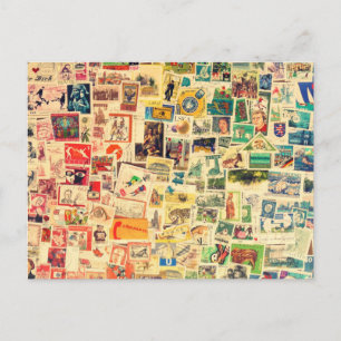 Cartão Postal Arco-Íris Carimbos