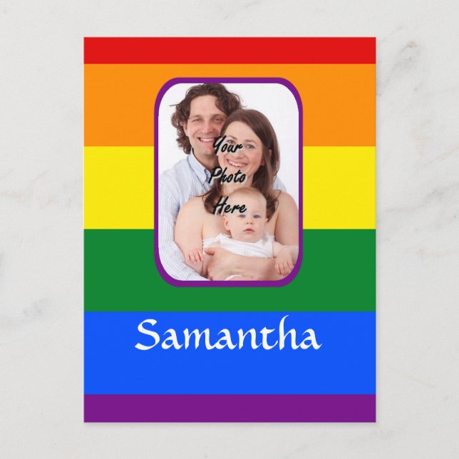 Cartão Postal Arco-íris colorido (Frente)