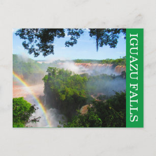 Cartão Postal arco-íris das cachoeiras iguazu