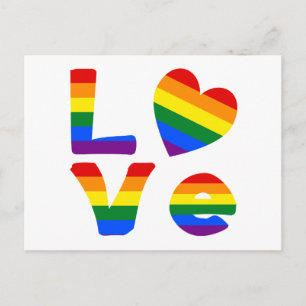Cartão Postal Arco-íris de Amor Gay