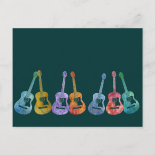 Cartão Postal Arco-íris de Guitarras