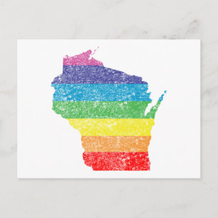 Cartão Postal arco-íris de wisconsin