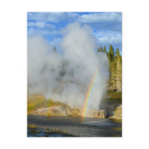 Arco-íris Duplo em Riverside Geyser, Yellowstone