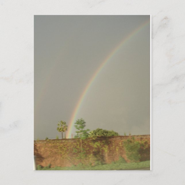Cartão Postal Arco-Íris Duplo, Orange County, CA (Frente)