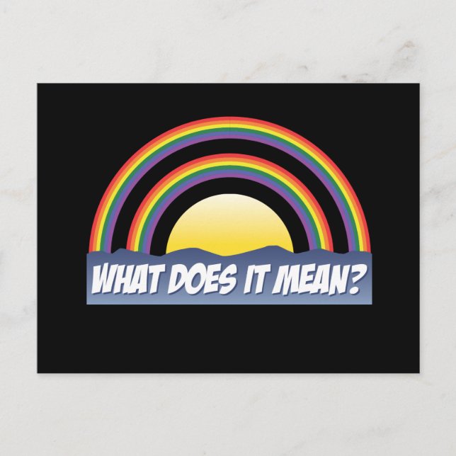 Cartão Postal Arco-Íris Duplo Que Significa? (Frente)