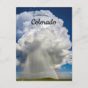 Cartão Postal Arco-íris e Cortina de Chuva no Colorado