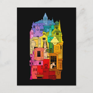 Cartão Postal Arco-Íris Histórico de Galena Illinois