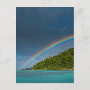 Cartão Postal Arco-íris sobre a ilha, Samoa Americana