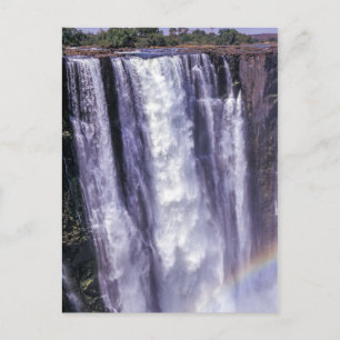 Cartão Postal Arco-íris sobre Cataratas Victoria - Zimbábue, Áfr