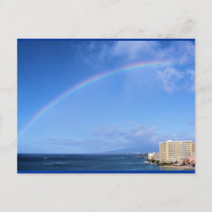 Cartão Postal Arco-íris sobre Honolulu, Havaí