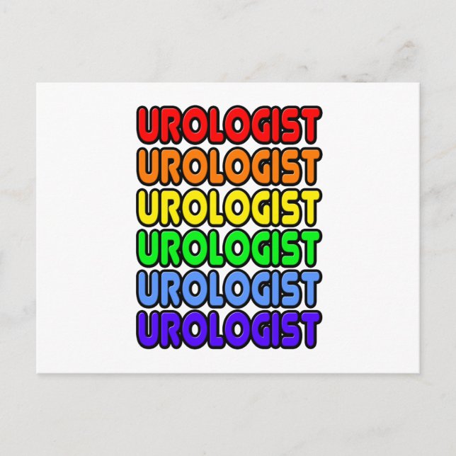 Cartão Postal Arco-Íris Urologista (Frente)