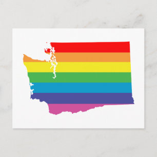 Cartão Postal arco-íris washington