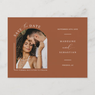 Cartão Postal Arco Moderno de Terracota Foto Código QR Salvar a 