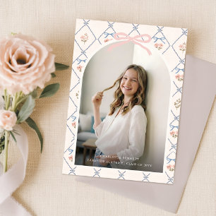 Cartão Postal Arco Moderno Foto Arco Floral Graduação Agradecime