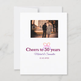 Cartão Postal Arco rosa comemora 50 anos de casamento de anivers