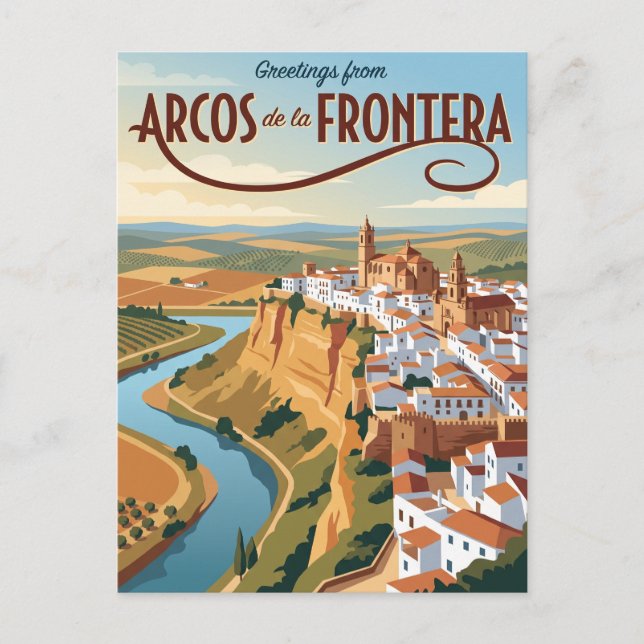 Cartão Postal Arcos de la Frontera Espanha (Frente)