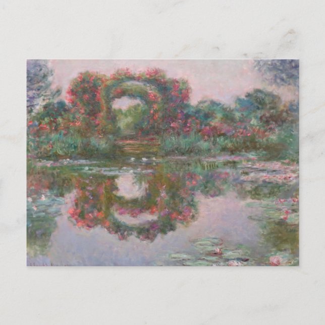 Cartão Postal Arcos Flores, Giverny - Claude Monet - c1913 (Frente)
